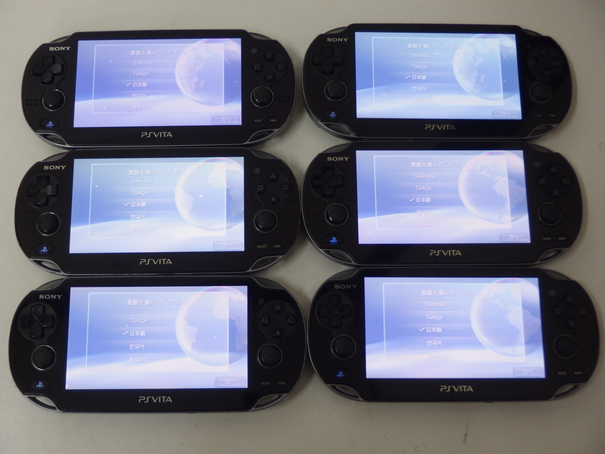 6□/Zク2306 SONY VITA 本体のみ PCH-1100 6台セット 起動〇/液晶〇