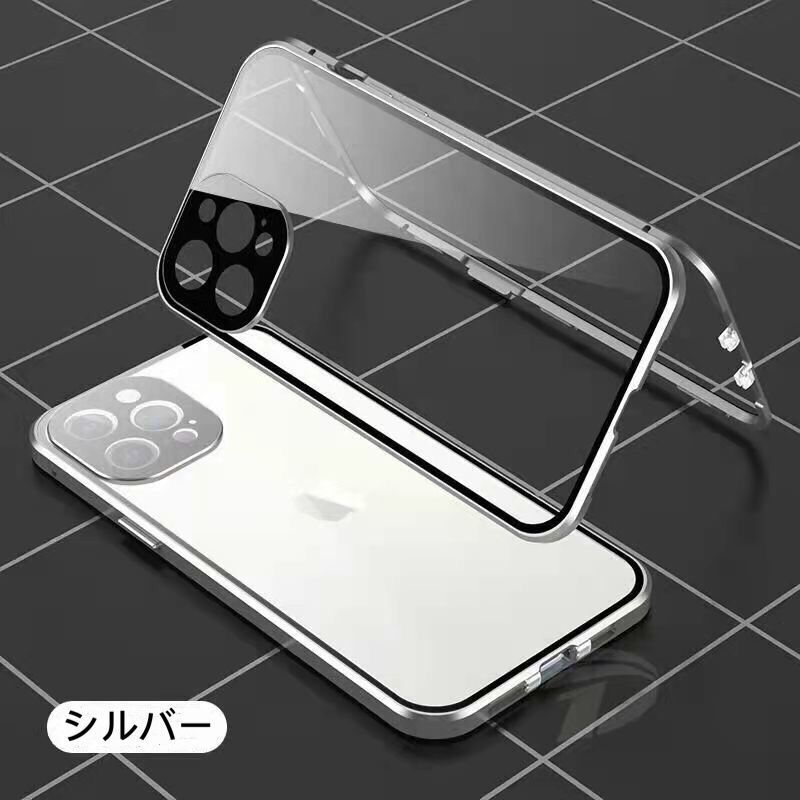 iPhone 12Promax ブラック ダブルロック付 強化ガラス レンズカバー一体型 アルミ 耐衝撃 iPhone11 12 13 14 15 Pro max mini Plus ケース_画像10
