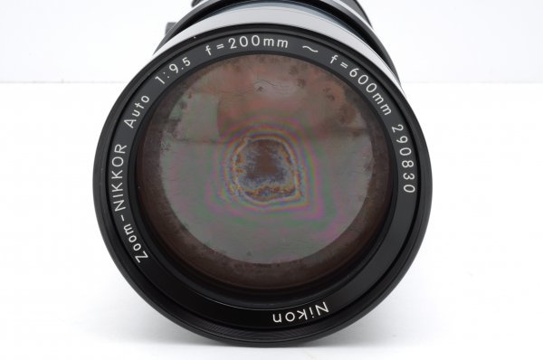 動確 Nikon ニコン レンズ ZOOM NIKKOR Auto 200-600mm F9.5 HN-10 フード付 望遠 ズーム レンズ MF H-719M_画像4