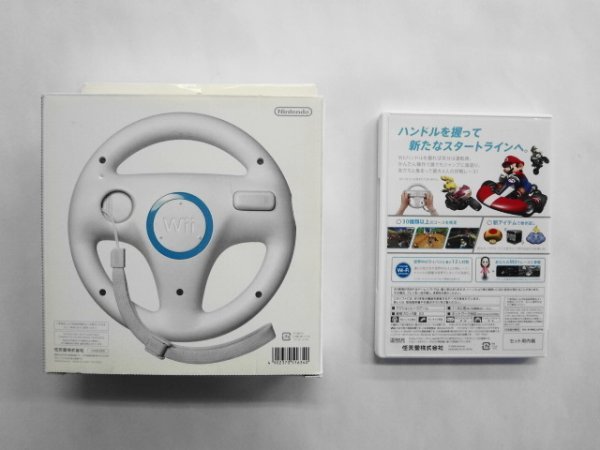 Wii21-095 任天堂 ニンテンドー Wii マリオカート Wii ハンドル セット 外箱付き mario kart マリカー シリーズ レトロ ゲーム ソフト