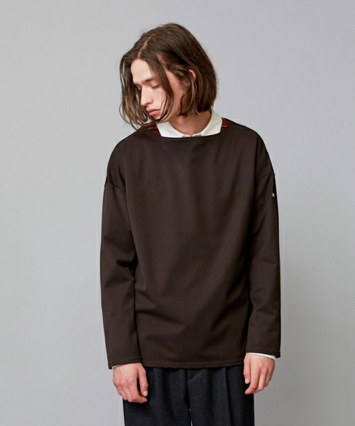 日本最級 BORDER エビコン ボーダーワイドカットソー ボーダーTシャツ