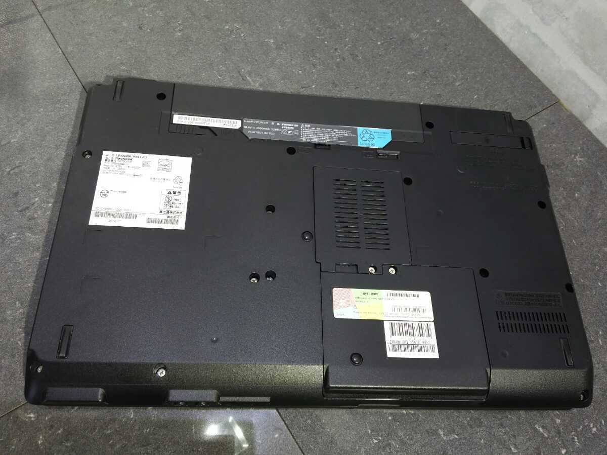 【中古動作品】管B28 FUJITSU LIFEBOOK A561/D CPU core i5-2520M HDD250GB、メモリー2GB、バッテリー有り、クリーンインストール済みの画像9