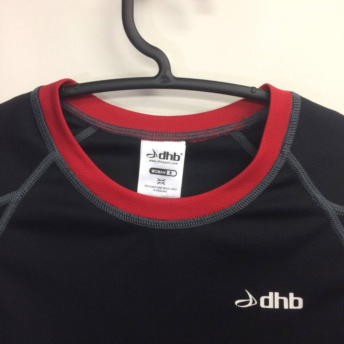 dhb 半袖　速乾 Tシャツ ブラック 8サイズ レディース_画像2