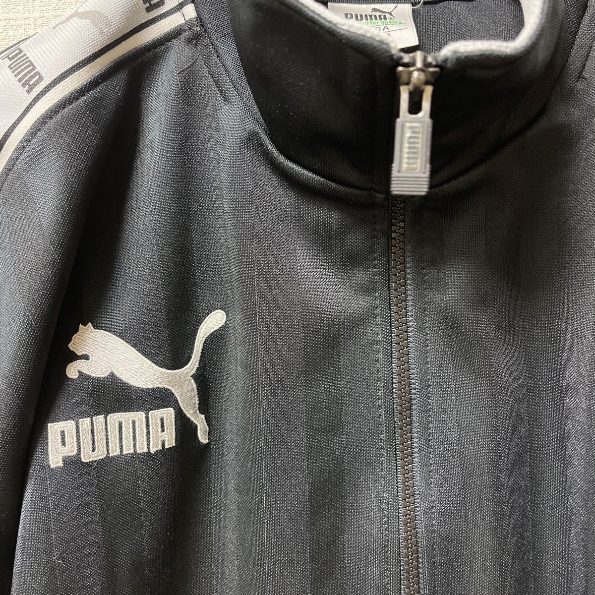 PUMA プーマ ジャージ トラックジャケット L-Oサイズ ブラック 黒 ポリエステル ヒットユニオン_画像3