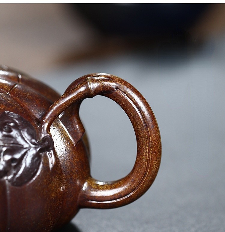 紫砂壺 中国茶器 極上品 手彫り 煎茶器 代物カンフーティー 茶壷 朱泥