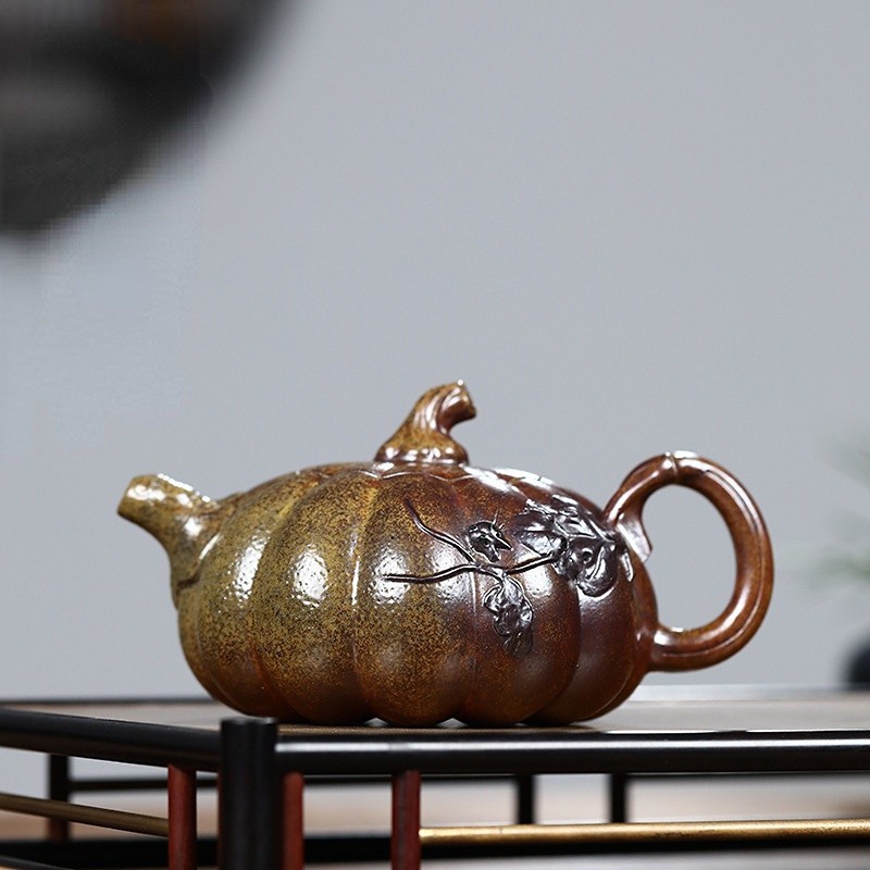 紫砂壺 中国茶器 極上品 本物 古美術品 煎茶器 朱泥急須 宜興産 茶壷 陶器 代物カンフーティー 手彫り 茶道 中国古玩 プレゼント lh748