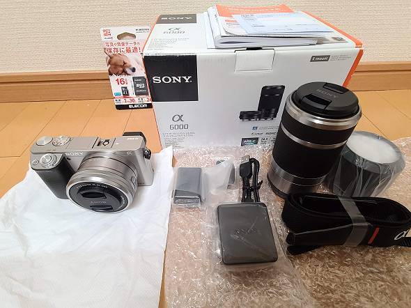 ☆送料無料 展示品!SONY α6000 ILCE-6000Y シルバー ダブルズーム