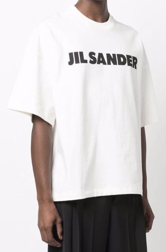 正規 新品 22SS JIL SANDER ジルサンダー ロゴ オーバーサイズ Tシャツ カットソー 白 XS JSMU707045 MU248708_画像1