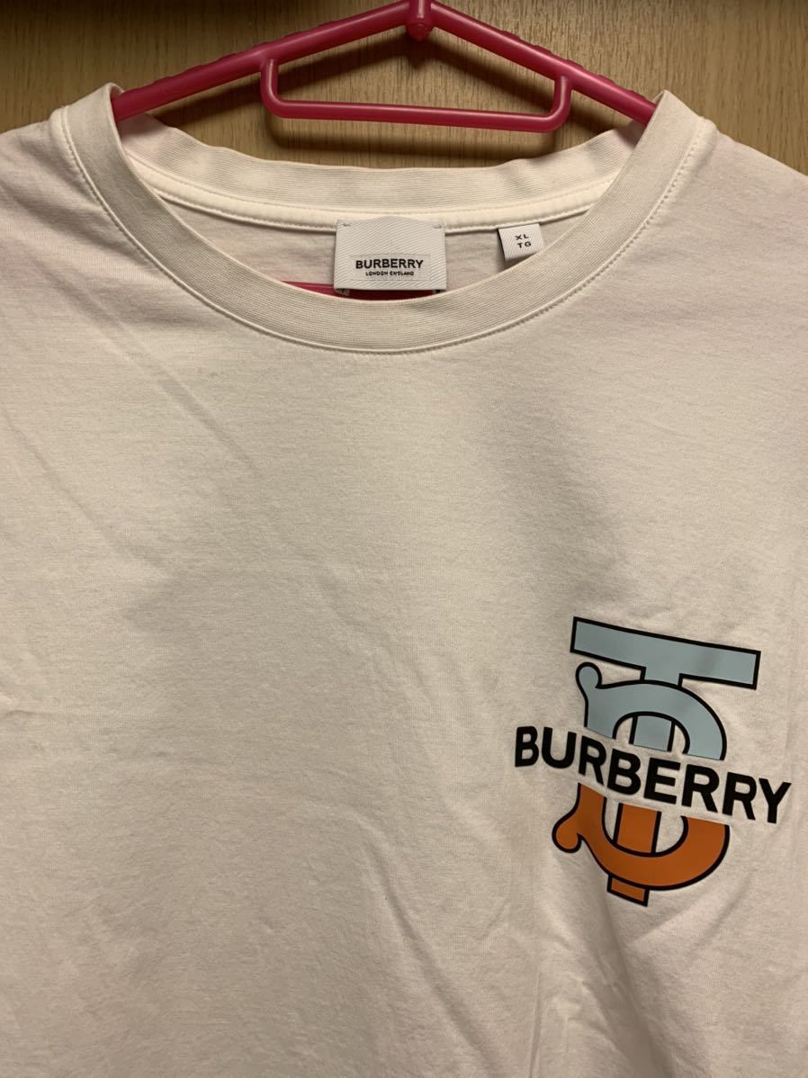 正規 20SS BURBERRY LONDON ENGLAND バーバリー by Riccardo Tisci マルチカラー TB ロゴ Tシャツ 白 XL CNSOUFOU1QUA 8032186_画像2