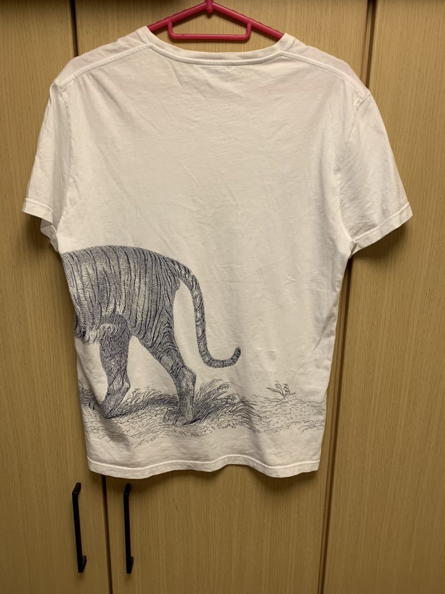 国内正規 ALEXANDER McQUEEN アレキサンダーマックイーン タイガー スカル 虎 骸骨 クルーネック Tシャツ S 63P-01-505-01_画像3