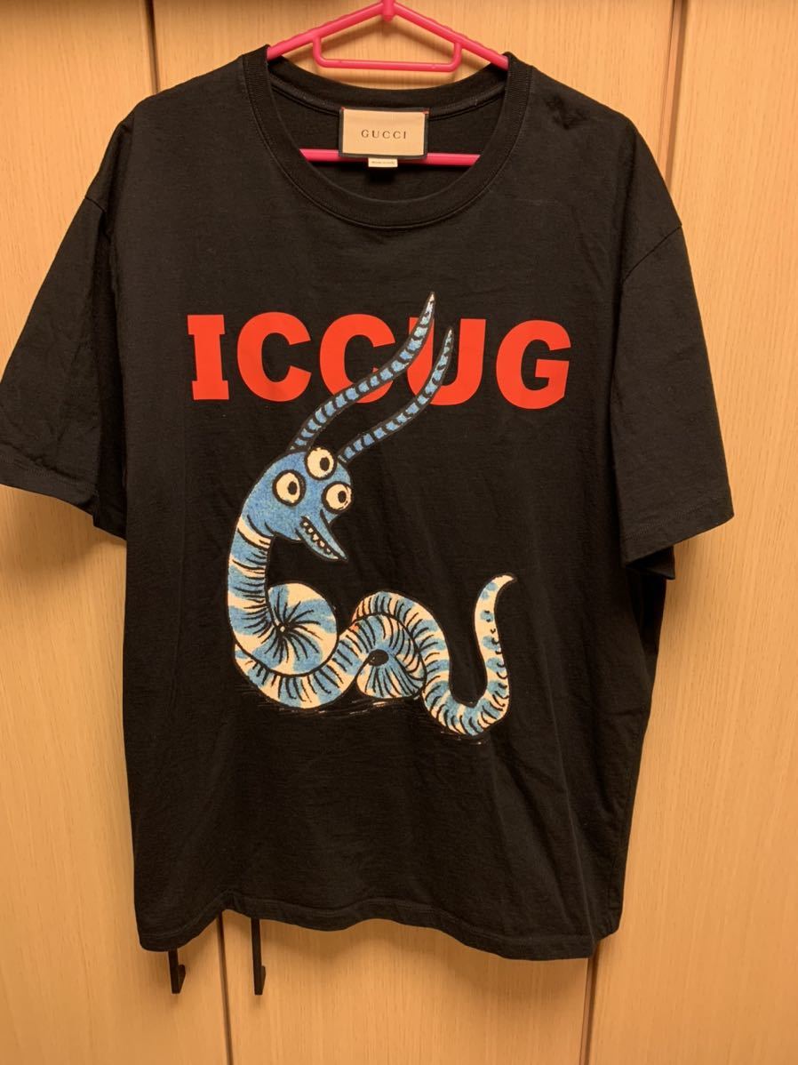 正規 GUCCI グッチ ICCUG ロゴ Freya Hartas フレイヤ ハルタス T