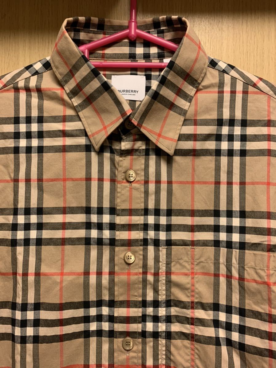  стандартный 20AW BURBERRY LONDON ENGLAND Burberry by Riccardo Tisci Riccardo Tisci Logo принт noba проверка рубашка M 8017567