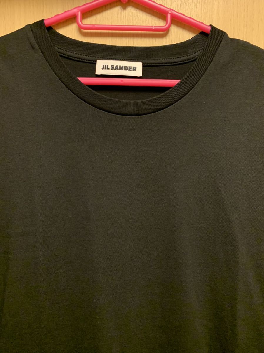 正規 未使用 21SS JIL SANDER ジルサンダー クルーネック プレーン Tシャツ カットソー 黒 L JSMS706005 MS247308