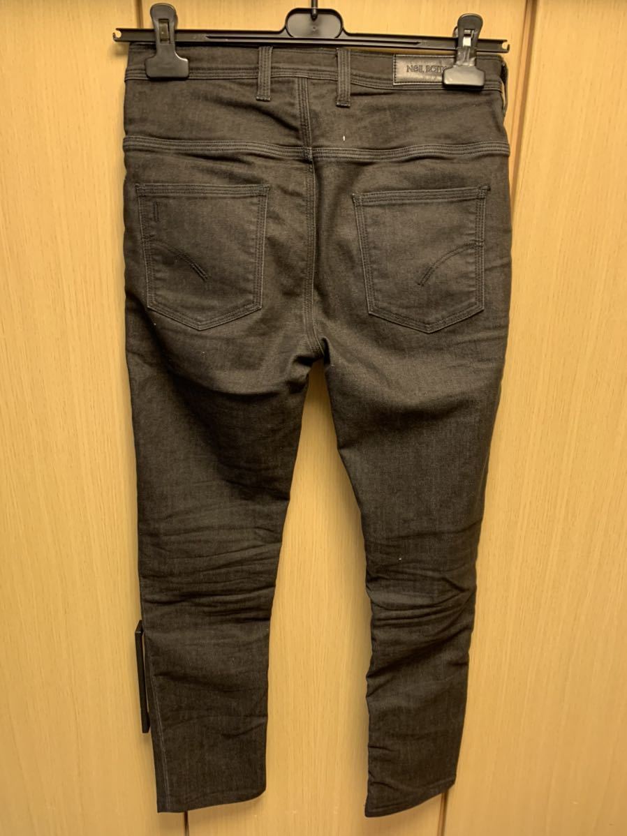 国内正規 19SS Neil Barrett ニールバレット ストレッチ スキニー デニムパンツ 黒 29 PBDE102 B803T_画像3