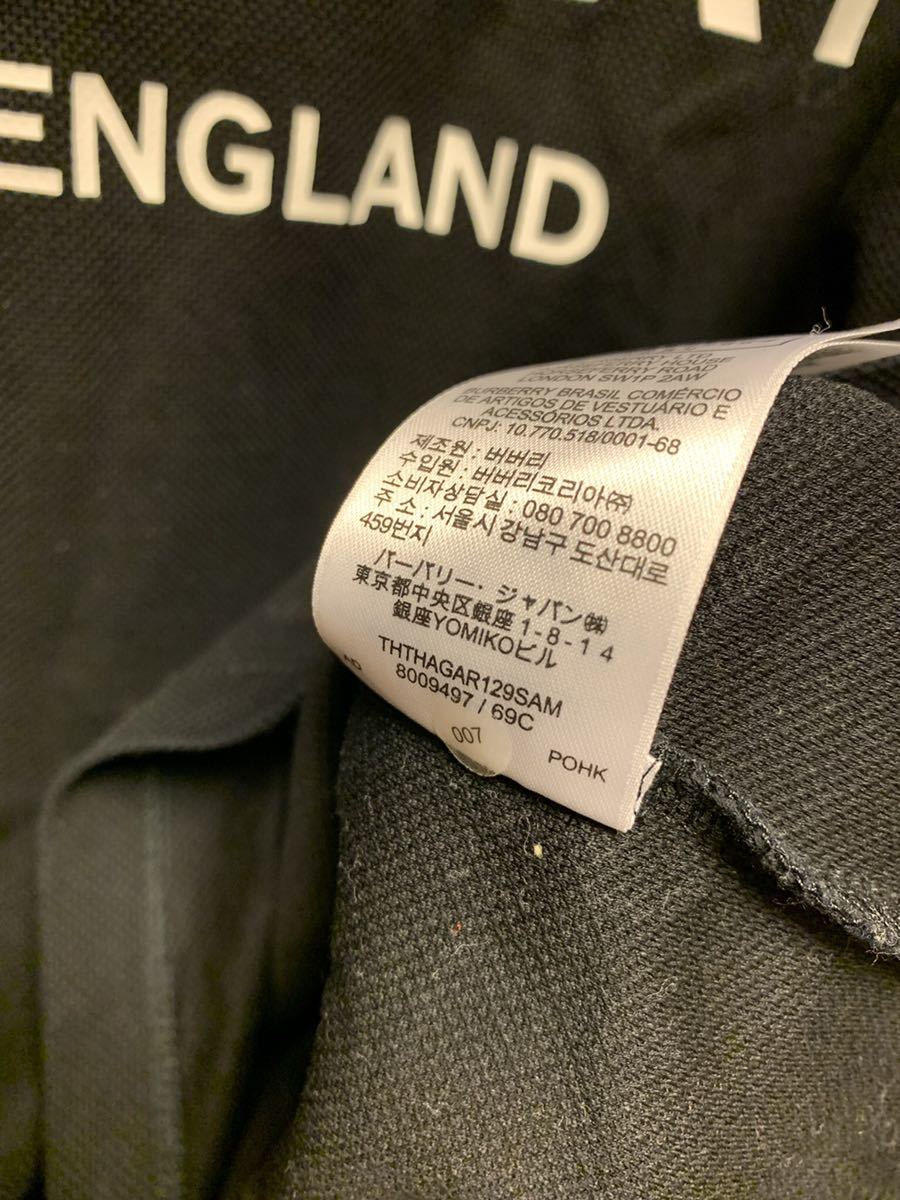 正規 20SS BURBERRY LONDON ENGLAND バーバリー by Riccardo Tisci ロゴ プリント 鹿子 ポロシャツ 黒 XS THTHAGAR129AM 8009497