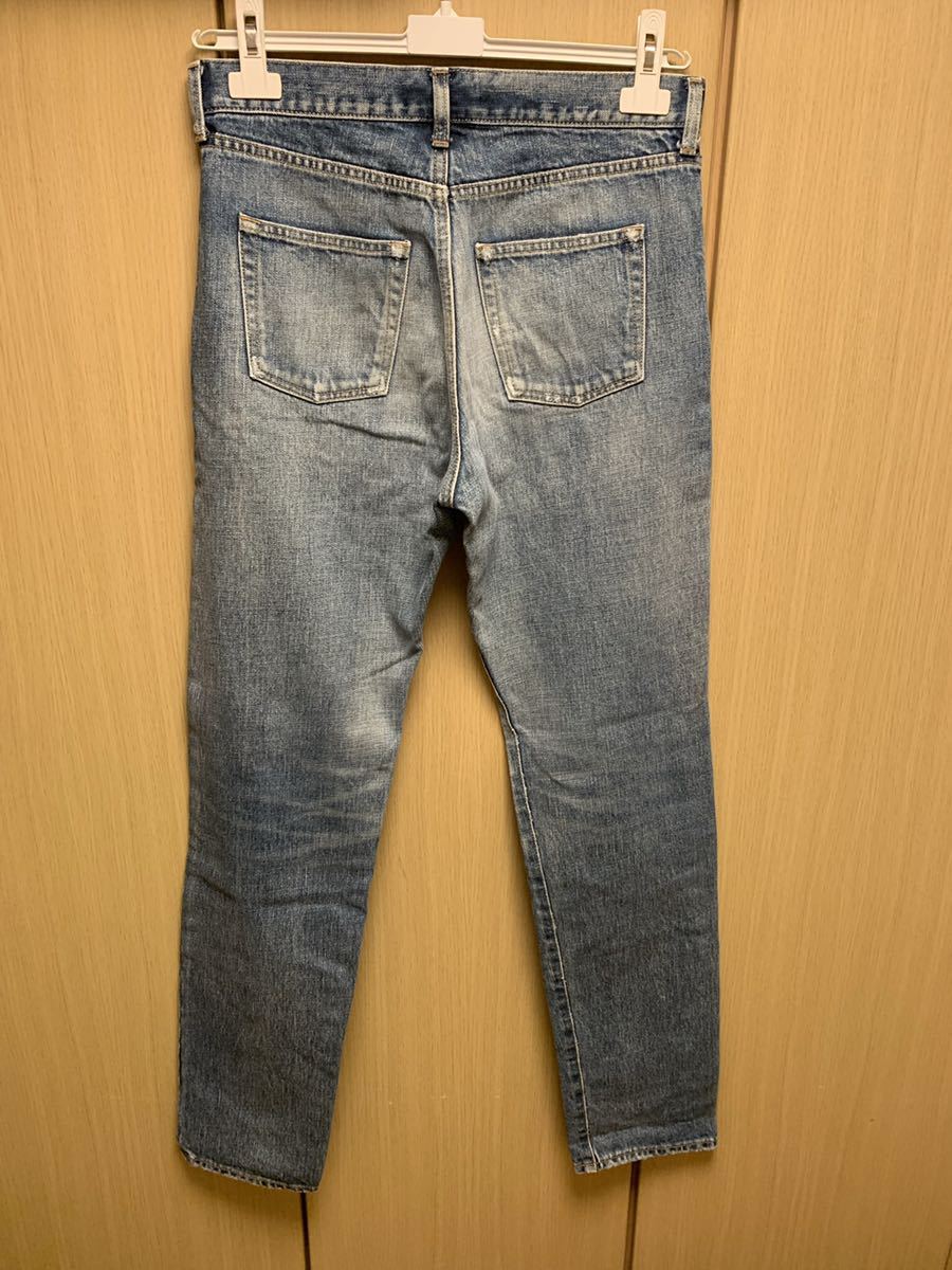 国内正規 18SS Saint Laurent Paris サンローランパリ D16 ダメージ リペア 加工 スキニー インディゴ デニム 薄青 27 500170 YA862