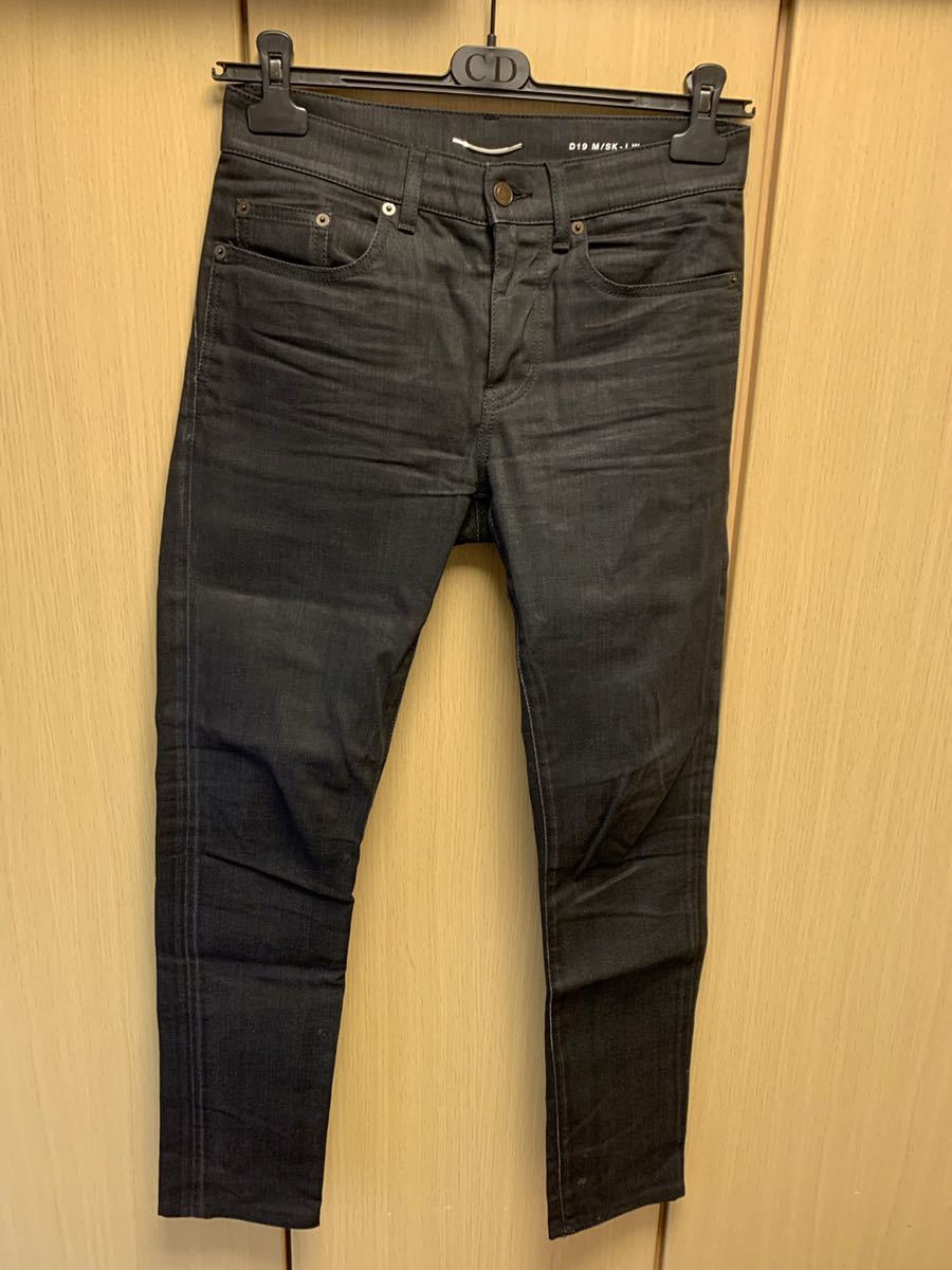 国内正規 19SS Saint Laurent Paris サンローランパリ D19 M/SK-LW ストレッチ スキニー ローウエスト デニムパンツ 黒 28 559710 YF869