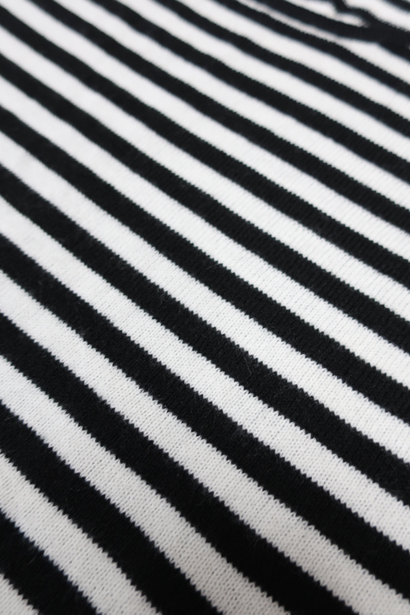 美品 rienda ボーダー ニット セーター F ホワイト ブラック 白 黒 レディース B2201-216_画像9