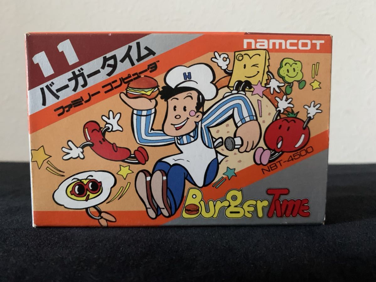 ファミコンソフト ナムコ バーガータイム 美品 任天堂、ファミリー
