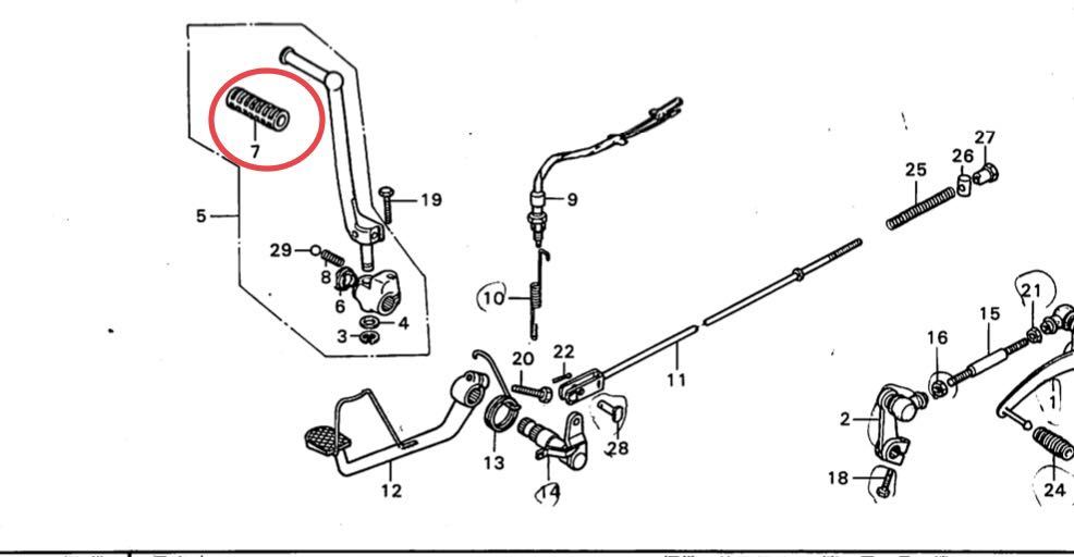 【送料無料】ホンダ純正新品 CB400F/CB350F/純正 新品キックペダルゴム(キックスターターゴム ダンパー408 398 ヨンフォア フォーワン)_画像2