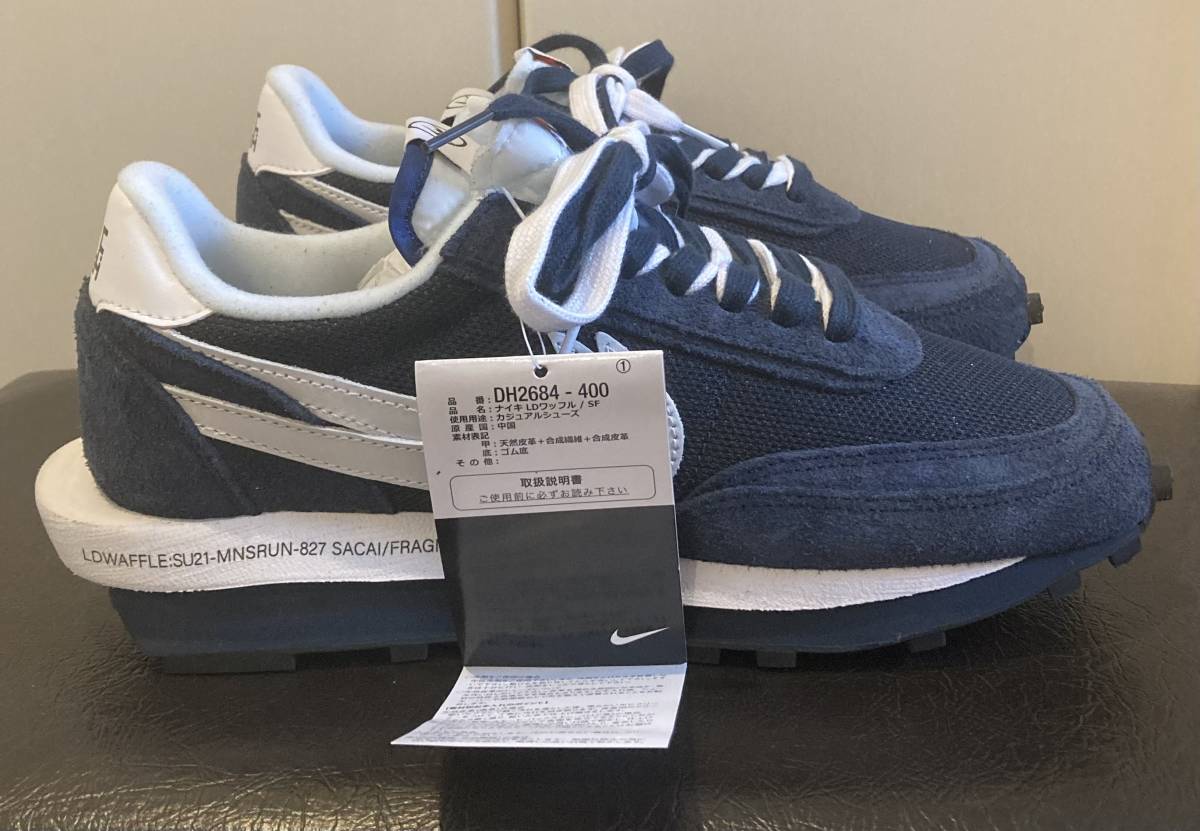 FRAGMENT × SACAI × NIKE LD WAFFLE US8.5 / 26.5cm BLUE ナイキ