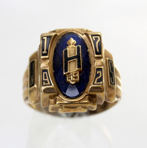 * used beautiful goods *10 gold college ring 17.5 number 