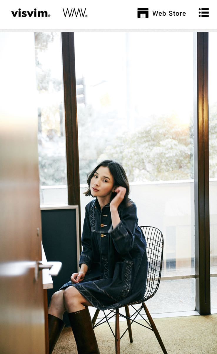 希少 visvim wmv spirit lake dress ワンピース ビズビム one wash デニム レディース