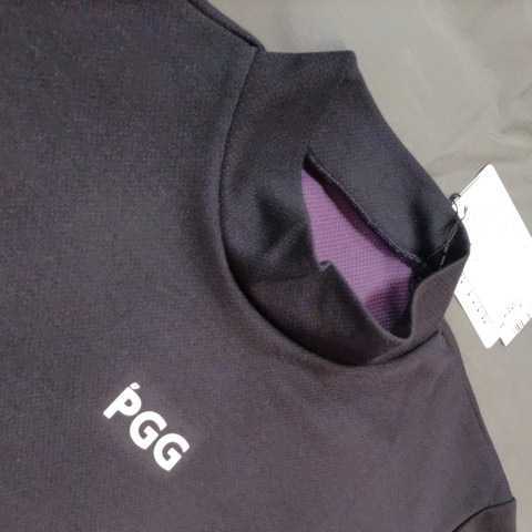 新品正規品 即完売 希少サイズ2 PGG パーリーゲイツ 高機能ドライミックス素材 ハイネックシャツ ネイビー 送料無料 4