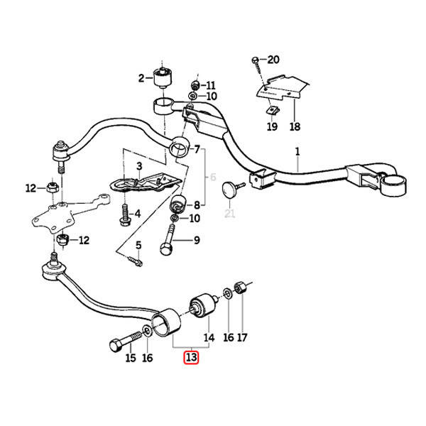 MEYLE BMW E28 E34 518 518i 520i 524d 524td 525e 525i 528i 535i M5 M535i フロント ロアアーム 左右 31121124401 31121124402_画像2