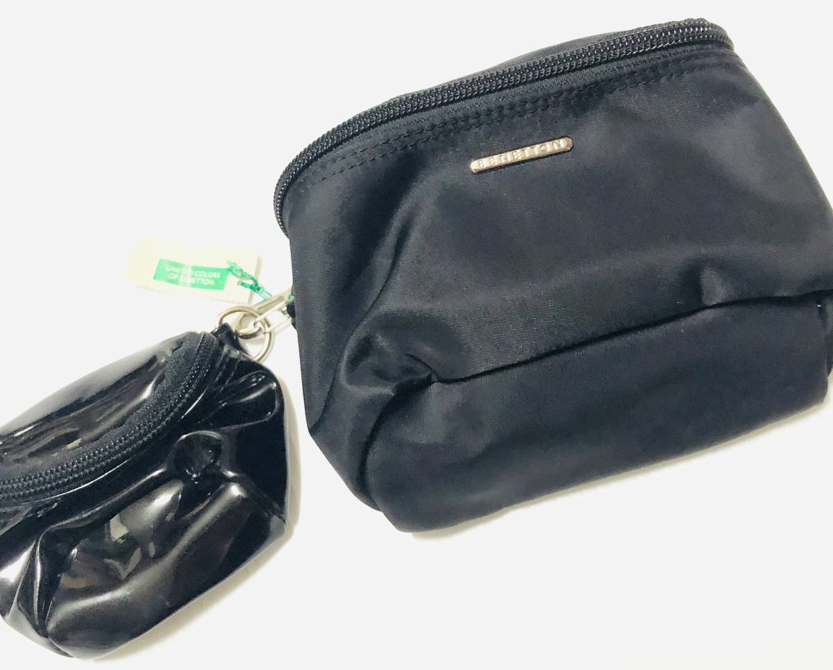  tag equipped UNITED COLORS OF BENETTON Benetton back set ( belt back & Mini pouch )