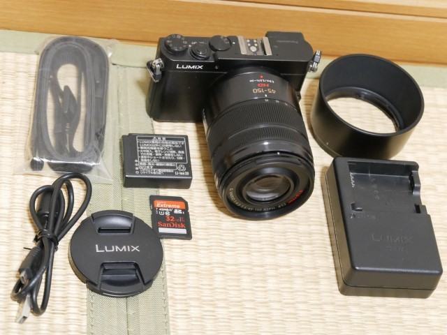 LUMIX DMC-GM5 ブラック 望遠レンズ45-150mm SDカード32GB 