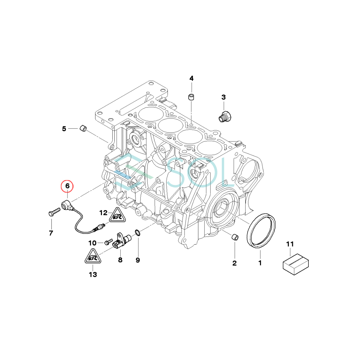 BMW MINI R50 R52 R53 ノックセンサー 12141487246 出荷締切18時_画像4