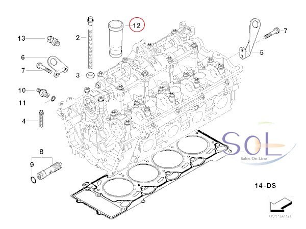 BMW E65 E66 E53 E70 X5 スパークプラグパイプ 735i 740i 745i 750i 760i 745Li 750Li 760Li 4.4i 4.8is 3.0si 4.8i 11127570219_画像2