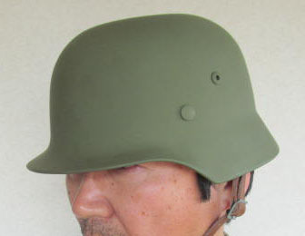 送料無料!》ドイツ軍ヘルメットM35 緑シュタールヘルム型ドイツ型