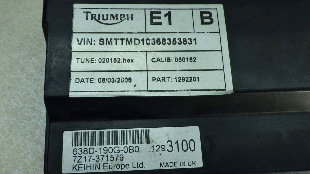 A791 Daytona 675 メーター ECU キーセット Triumph トラインアンフ デイトナ ◎の画像7