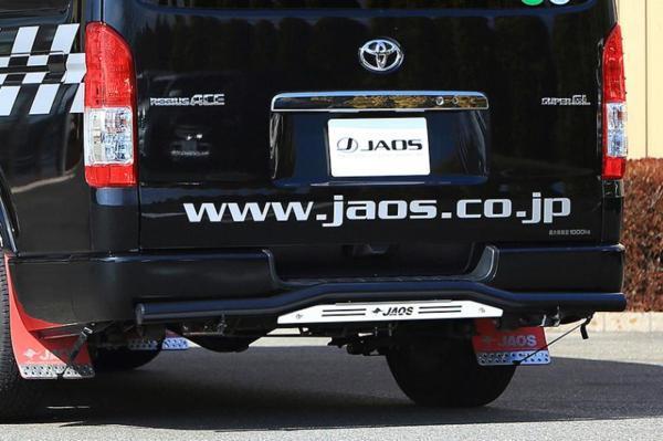 JAOS リヤスキッドバー ブラック 価格は安く ブラスト 3.0Lディーゼル用 最旬ダウン 200系ハイエース 2.7Lガソリン ワイドボディ