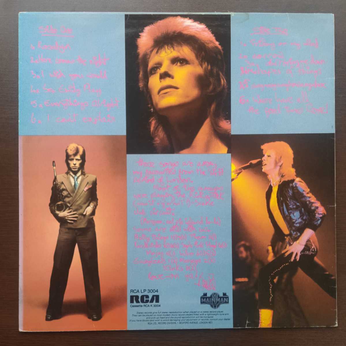 UKプレス 美盤 David Bowie Pinups RCA LP 3004 デヴィッド ボウイ 名盤_画像3