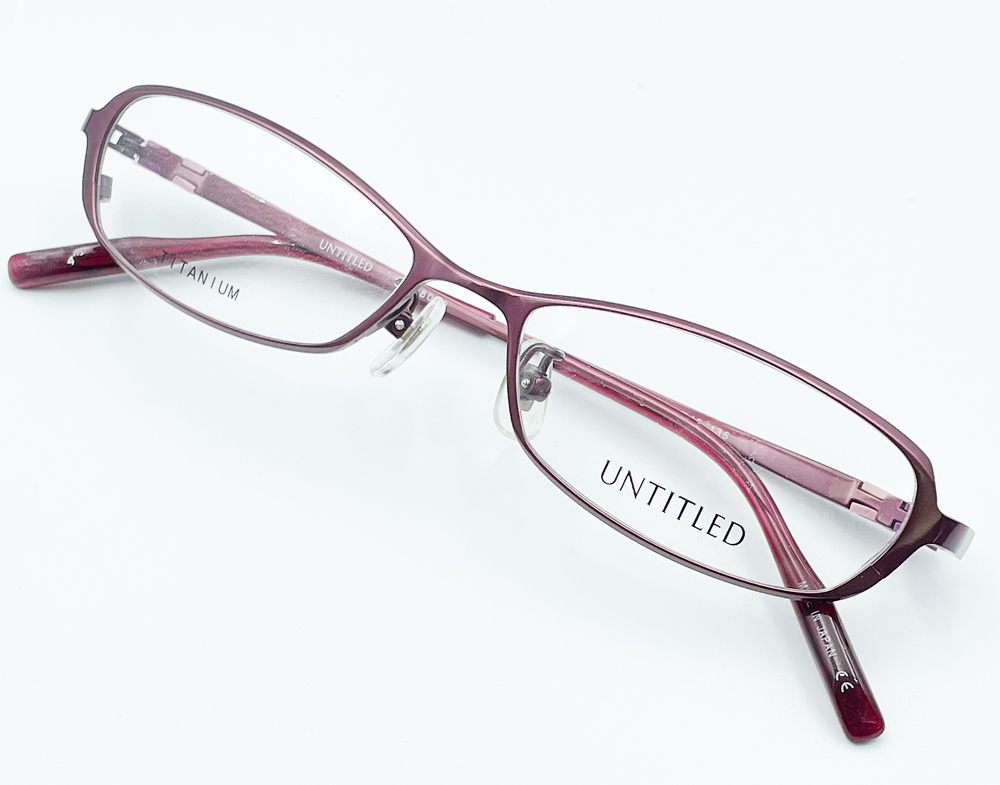 メガネフレーム UNTITLED 8030 エンジ メガネ 眼鏡 新品未使用 デッドストック品 送料無料