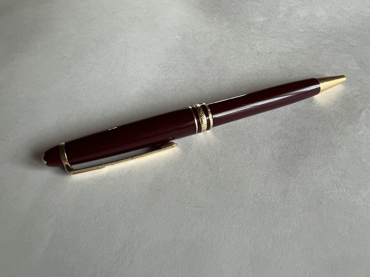 送料込み 中古品 モンブラン マイスターシュテュック ボルドー ツイスト ボールペン ゴールド 164 クラシック 、 MONTBLANC 回転式 廃盤_画像1