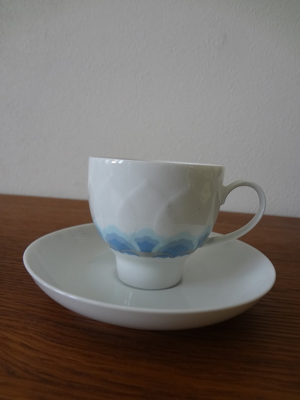 □□□Rosenthal/ローゼンタール/ビョルン・ヴィンブラッド/Lotus/デミタスカップ＆ソーサー ×２/北欧/Germany！□□□の画像2