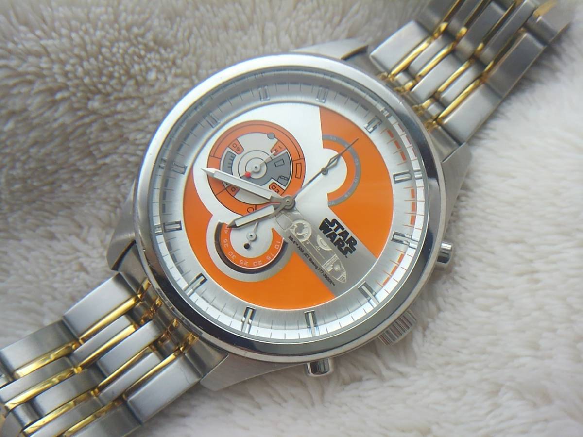 美品 スターウォーズ 全日空 ANA コラボ クロノグラフ腕時計 BB-8TM
