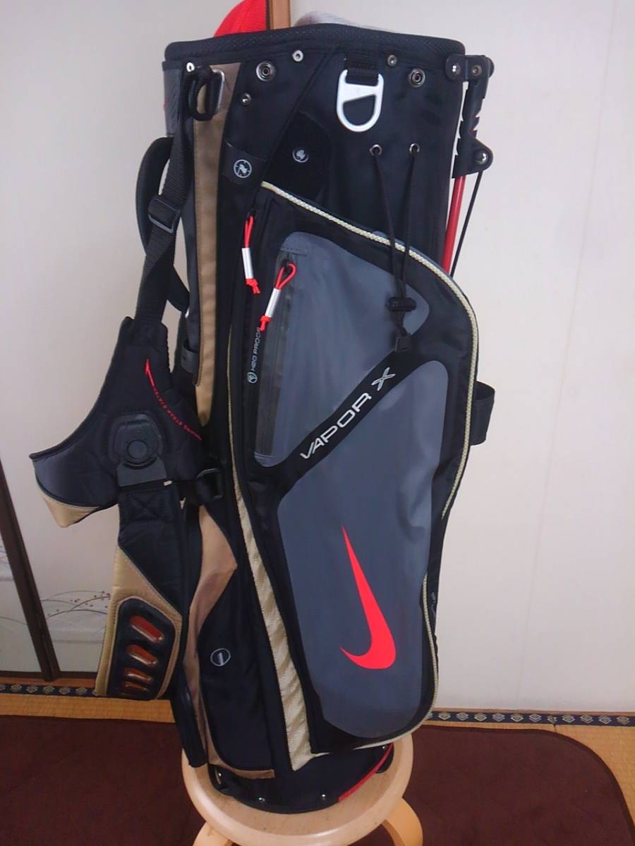 美品 NIKE GOLF ナイキ VAPOR X ヴェイパーX 防水軽量スタンドキャディ