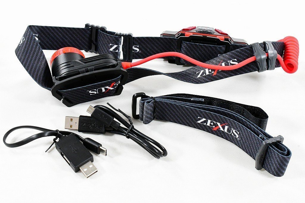 保管品 冨士灯器 ZEXUS LEDヘッドライト ZX-R730 充電タイプ ZR-02付 