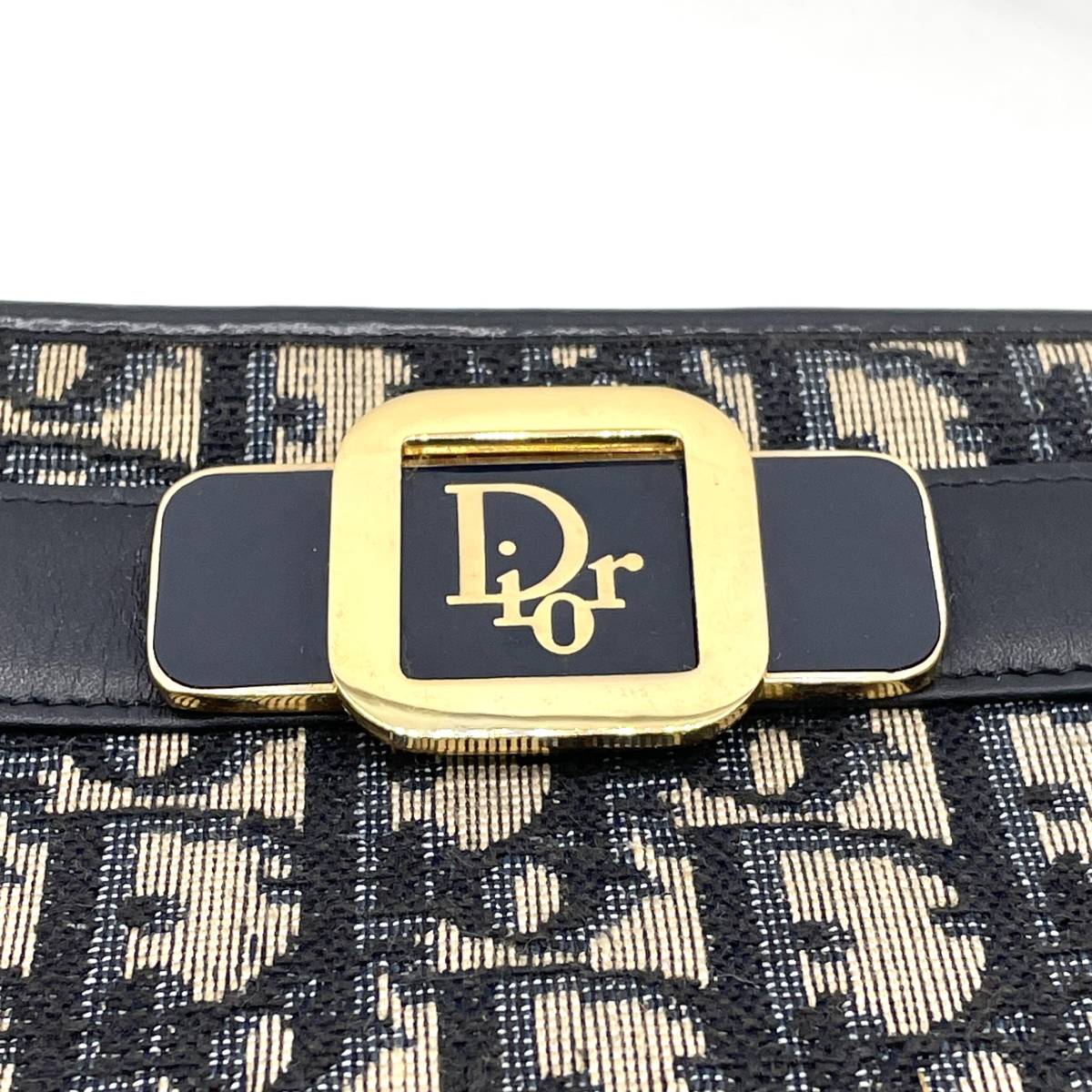 1円 美品 Christian Dior クリスチャンディオール トロッター トロッタ柄 ショルダーバッグ Diorロゴ ゴールド金具 ヴィンテージ_画像7