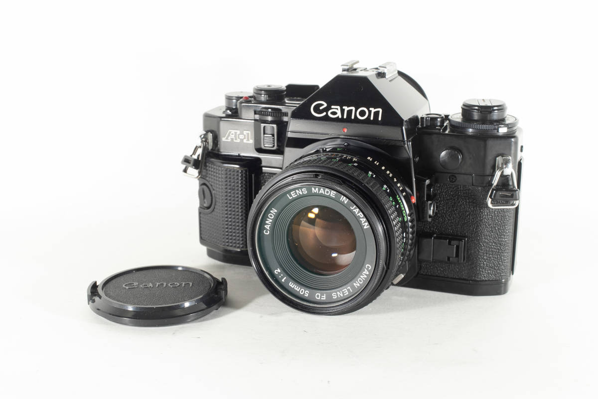 ３キャノン A-1 A1 New FD 50mm F2 canon 単焦点レンズセット フィルム一眼レフカメラ 6565_画像2