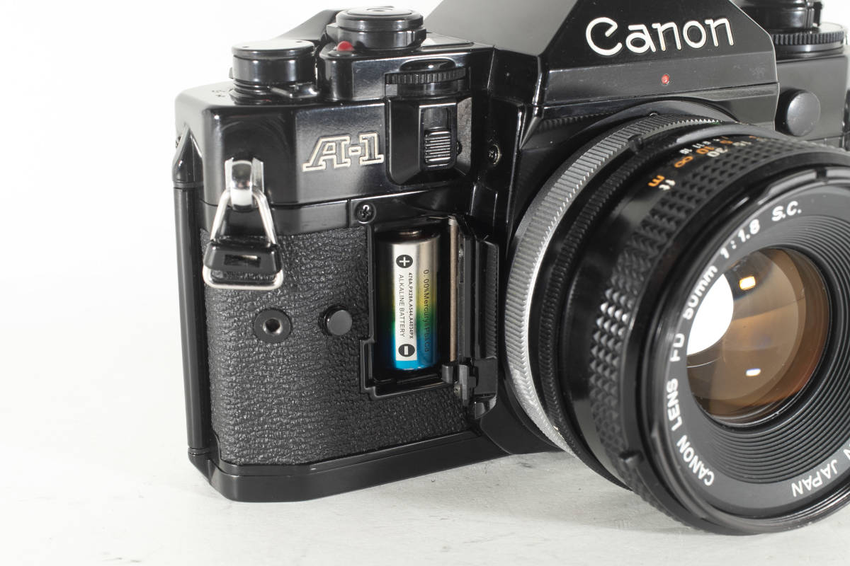 5キャノン A-1 A1 FD 50mm F1.8 canon 単焦点レンズセット フィルム一眼レフカメラ_画像9