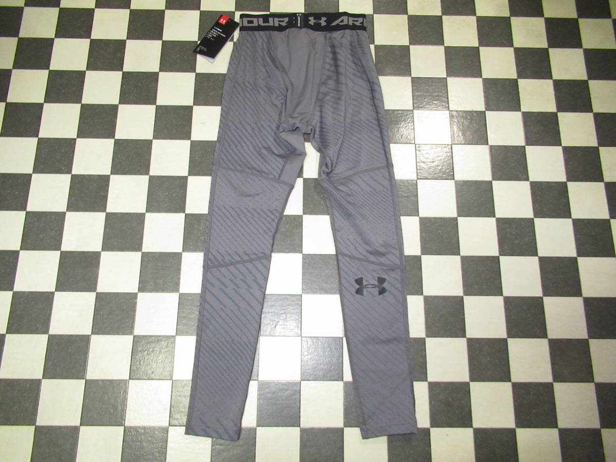 ★アンダーアーマー★新品　SM　UA CG ARMOUR JACQUARD LEGGING　グレー_画像2