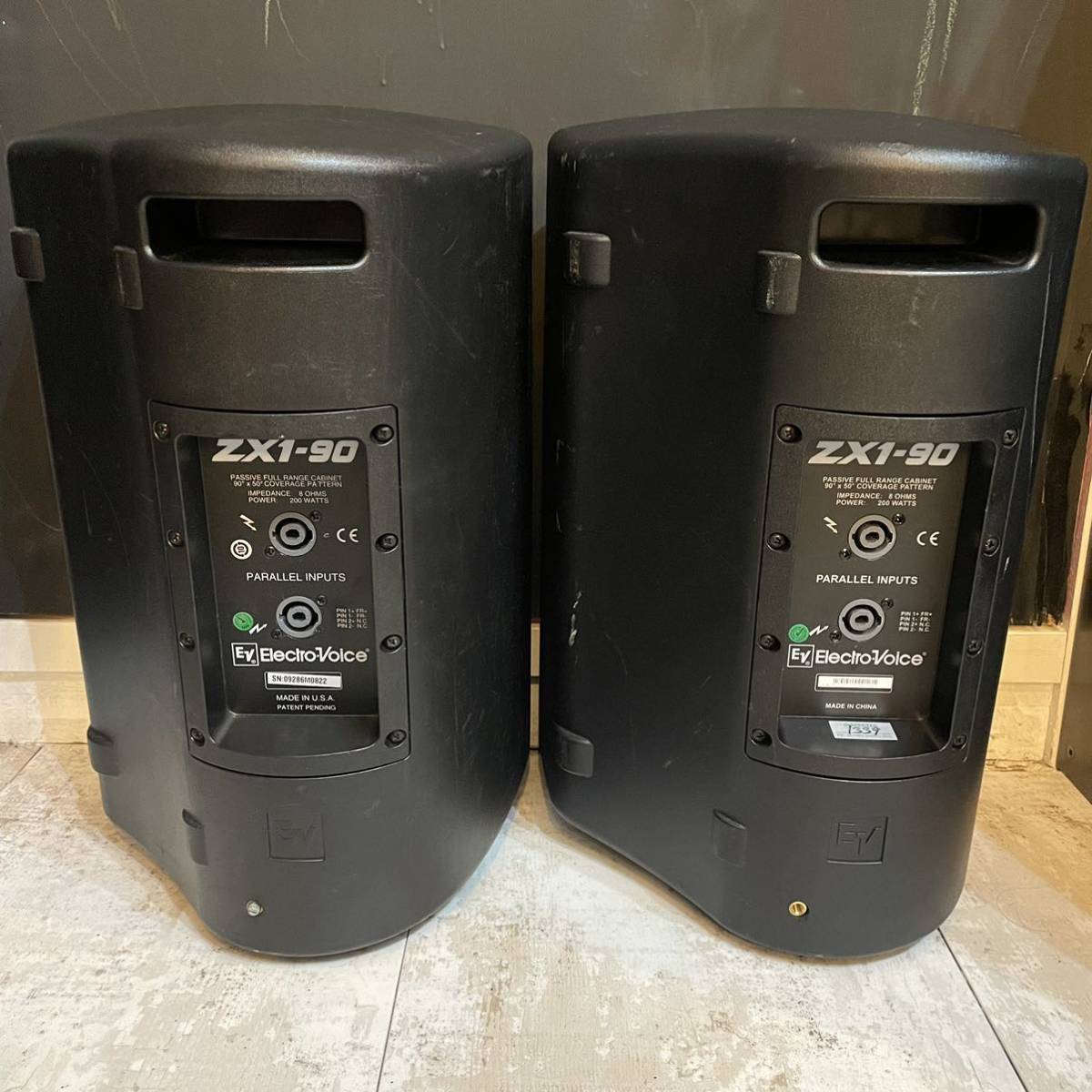 ①zx1-90 2台セット エレクトロボイス ELECTRO VOICE EVスピーカー PA