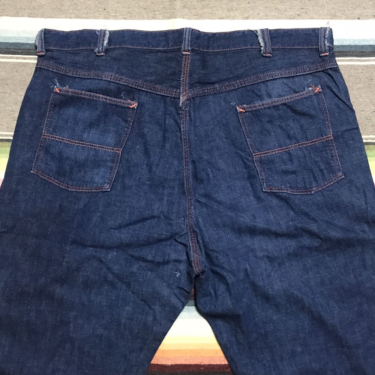 ◎送料無料◎濃紺・股リベ付き☆50s~vintage unknown デニムペインター