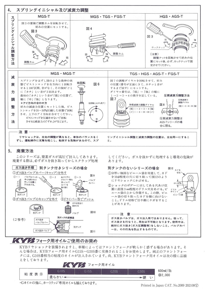 カヤバ(KYB) GASショック(2本SET)Z2/Z1 TGS350B【新品・未使用】